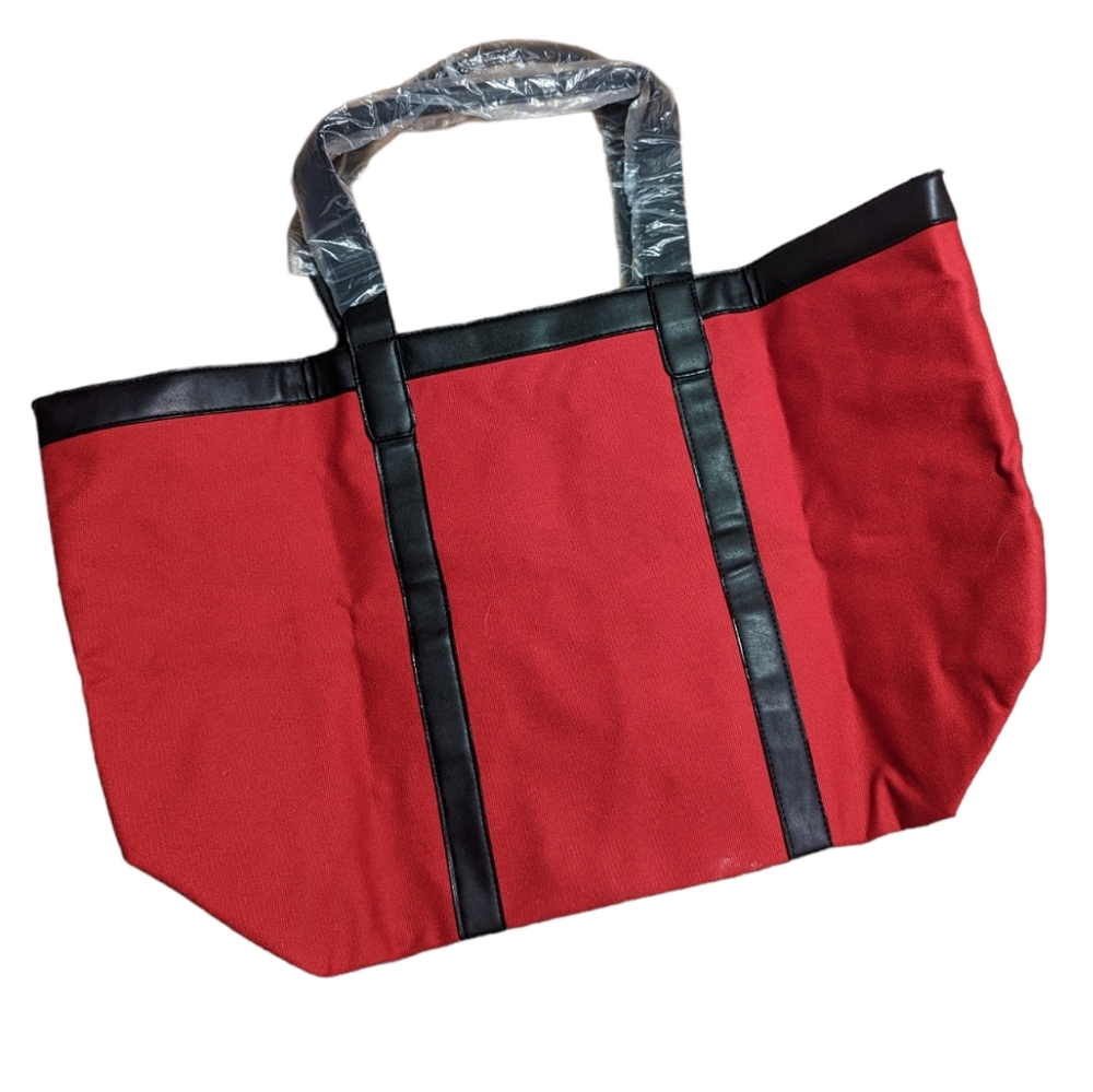 Victoria's Secret Black‎ & Red Large Signature Travel Tote Bag - New with… - Picture 2 of 4